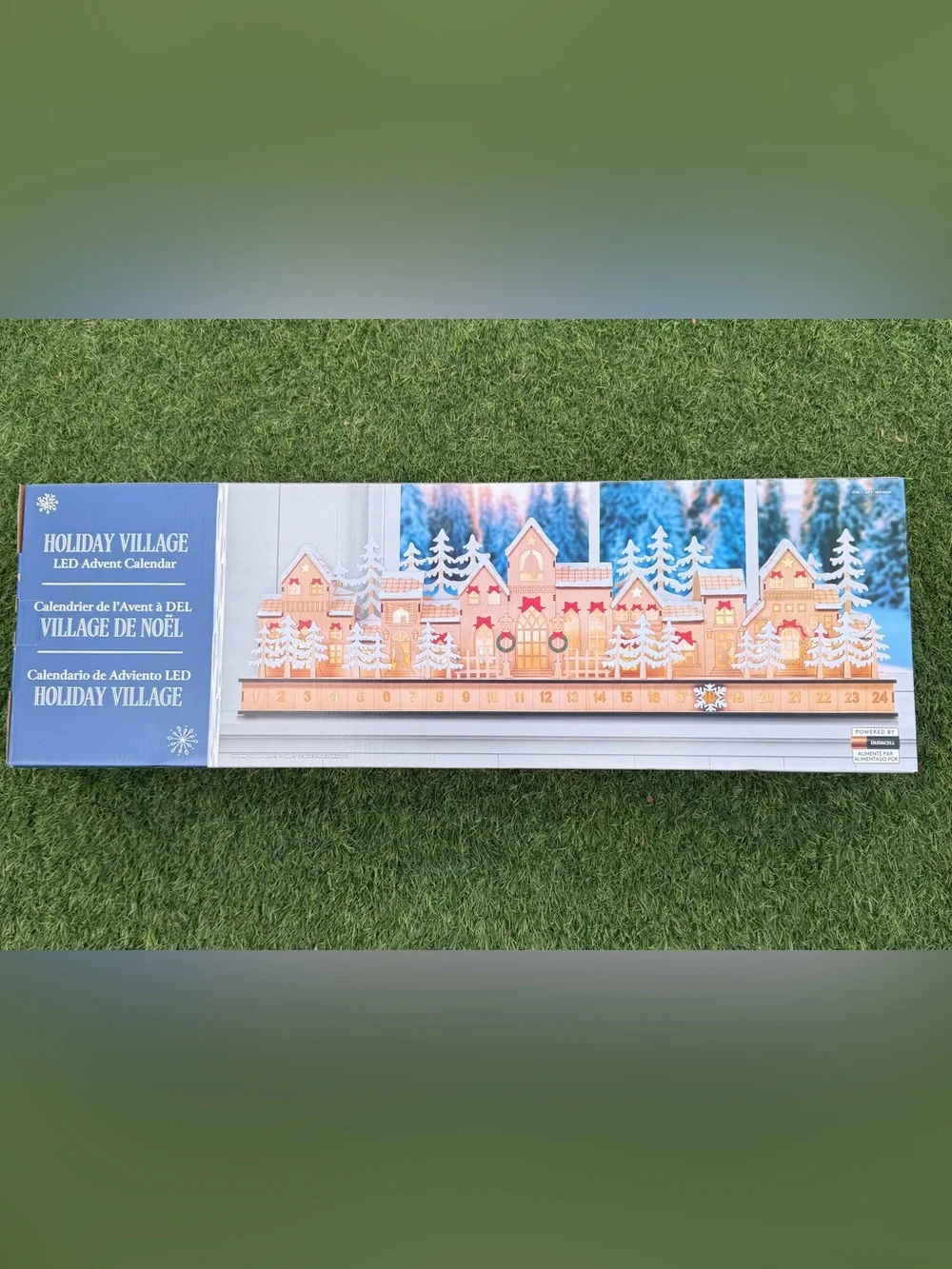 Holiday Wooden Village LED Advent Calendar, 30